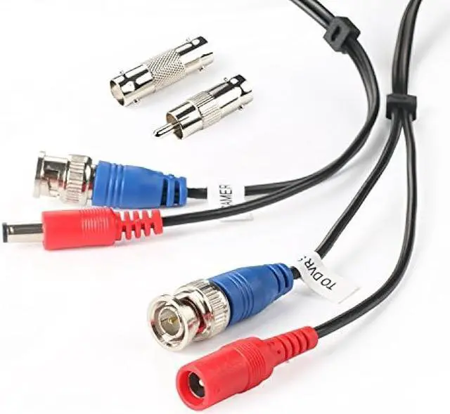 Alt view image 4 of 7 - SHD 200Feet BNC Vedio Power Cable Pre-Made Al-in-One Camera Video BNC Cable Wire Cord for Surveillance CCTV Security System with Connectors(BNC Female and BNC to RCA)