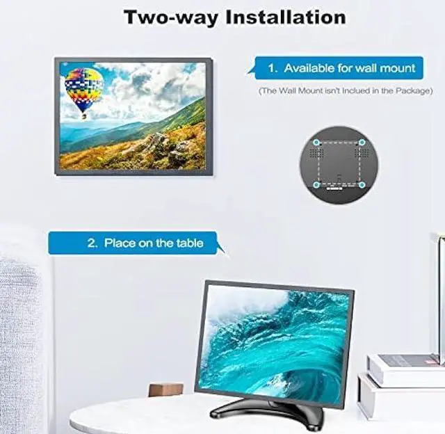 Alt view image 6 of 6 - Miktver 10.5 inch Small Monitor, FHD IPS 1920x1280p HDMI Display Screen, Portable IPS Display for Gaming/Computer/CCTV Security Camera
