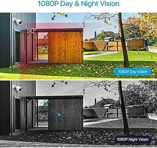 Alt view image 3 of 7 - ZOSI 2MP 1080p HD Security Camera Outdoor Indoor 1920TVL (Hybrid 4-in-1 HD-CVI/TVI/AHD/960H Analog CVBS),24PCS LEDs,80ft Night Vision, 90°View Angle, Weatherproof Surveillance CCTV Bullet Camera