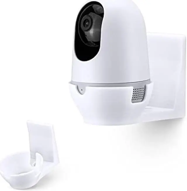 Main image of Adhesive Wall Mount for Nooie Cam 360 Baby Monitor Camera Shelf Holder, Easy to Install, No Tools Needed, No Mess, No Drilling, Strong Mount, White by Brainwavz