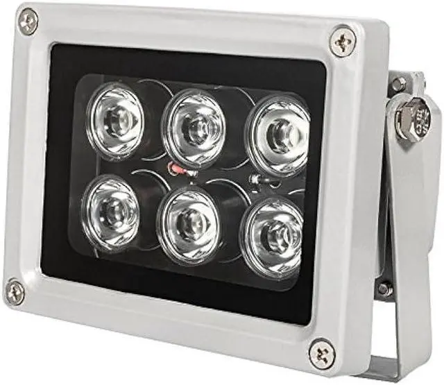 Main image of Infrared Illuminator, 850nm 6 LEDs 130 Feet 60 Degree Wide Angle IR Illuminator for Night Vision,Waterproof LED Infrared Light for CCTV Camera, Security Camera, No Power Adapter
