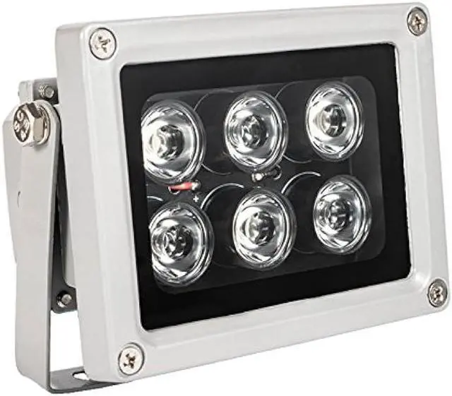 Alt view image 2 of 5 - Infrared Illuminator, 850nm 6 LEDs 130 Feet 60 Degree Wide Angle IR Illuminator for Night Vision,Waterproof LED Infrared Light for CCTV Camera, Security Camera, No Power Adapter