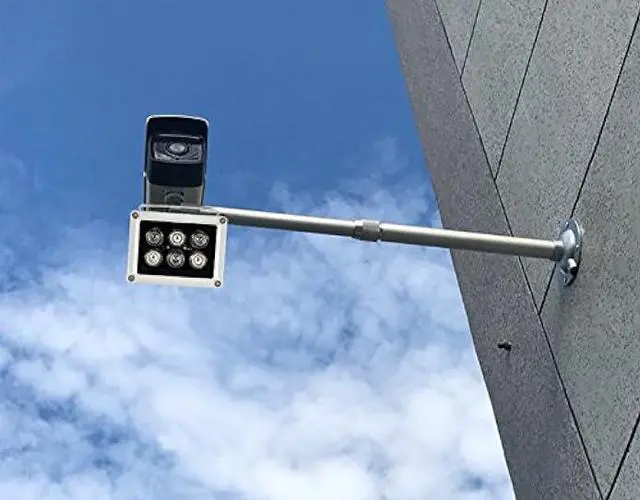 Alt view image 4 of 5 - Infrared Illuminator, 850nm 6 LEDs 130 Feet 60 Degree Wide Angle IR Illuminator for Night Vision,Waterproof LED Infrared Light for CCTV Camera, Security Camera, No Power Adapter