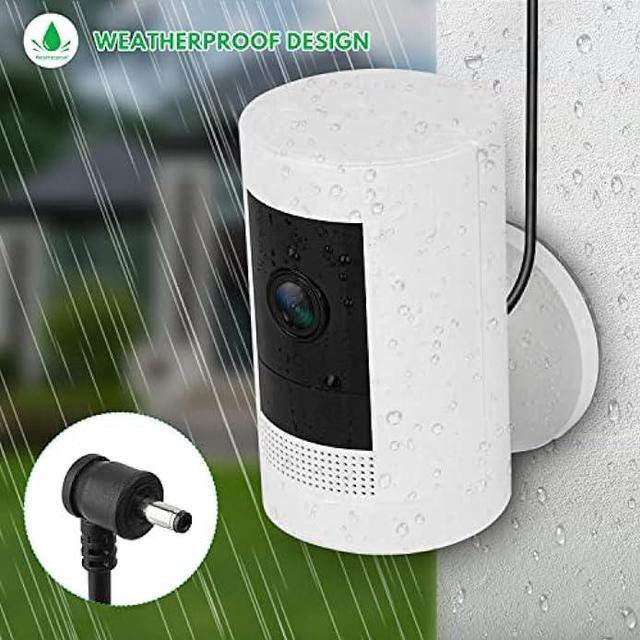 Alt view image 3 of 7 - ALERTCAM Power Adapter for Ring Stick Up Cam Battery(3rd Gen), with 30ft/9m Weatherproof Outdoor Cable Continuously Charge Your Camera, No Need to Change The Batteries (Black)