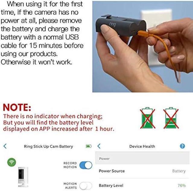 Alt view image 4 of 7 - ALERTCAM Power Adapter for Ring Stick Up Cam Battery(3rd Gen), with 30ft/9m Weatherproof Outdoor Cable Continuously Charge Your Camera, No Need to Change The Batteries (Black)