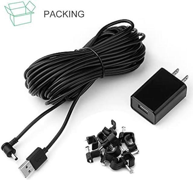 Alt view image 7 of 7 - ALERTCAM Power Adapter for Ring Stick Up Cam Battery(3rd Gen), with 30ft/9m Weatherproof Outdoor Cable Continuously Charge Your Camera, No Need to Change The Batteries (Black)