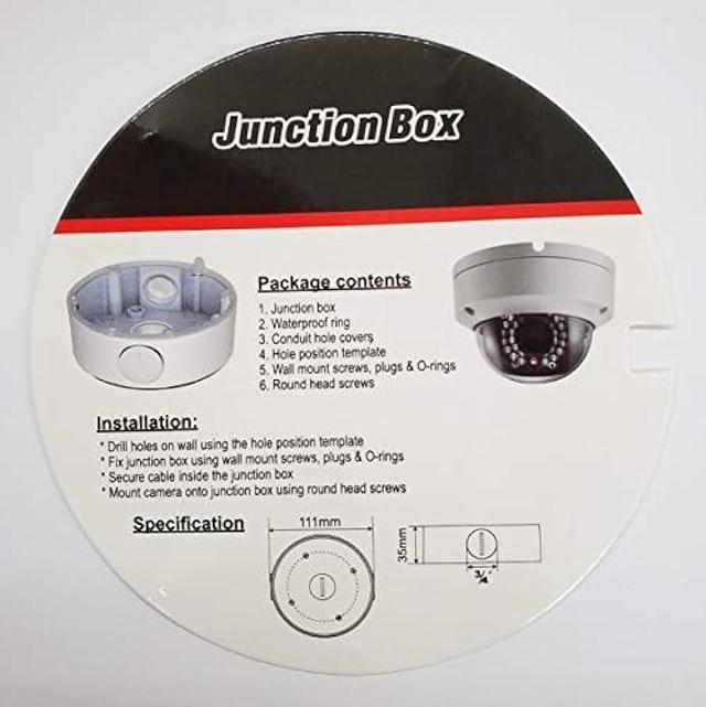 Alt view image 3 of 6 - KENUCO CB110 DS-1280ZJ-DM18 Conduit Base for Hik-Compatible Dome Camera DS-2CD2143G0-I, DS-2CD2183G0-I, DS-2CD2185FWD-I (8 Pack V2)