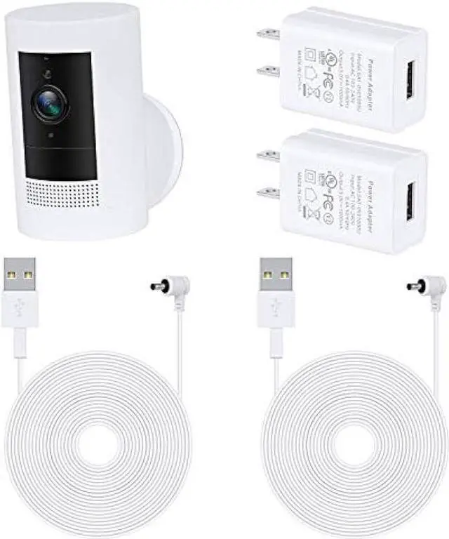 Main image of 2Pack Power Adapter for Ring Stick Up Cam Battery(3rd Gen), with 30ft/9m Weatherproof Outdoor Cable Continuously Charge Your Camera, No Need to Change The Batteries
