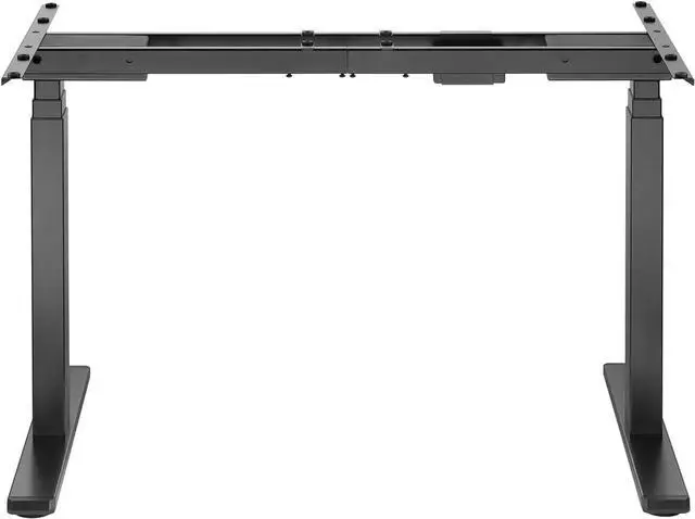 Main image of POUT TEKDEC Dual Motor 3-Stage Electric Adjustable Standing Computer Desk Base 24.4 - 51" Height for Home and Office (Black)