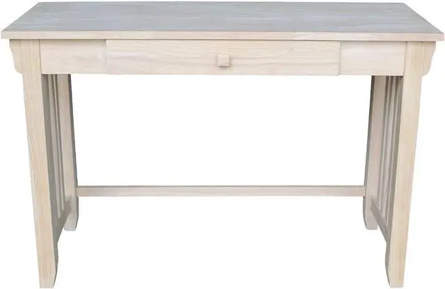 Alt view image 2 of 5 - IC International Concepts Mission Drawer Desk, Unfinished