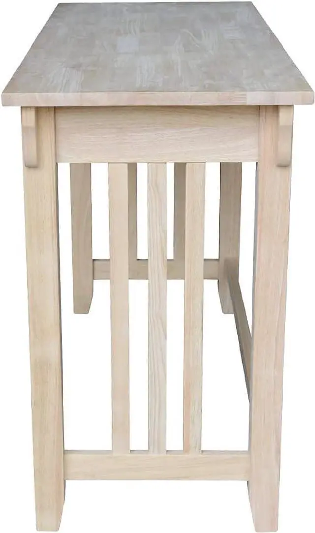 Alt view image 3 of 5 - IC International Concepts Mission Drawer Desk, Unfinished