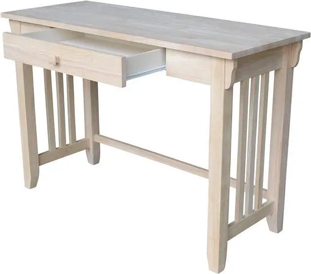 Alt view image 5 of 5 - IC International Concepts Mission Drawer Desk, Unfinished