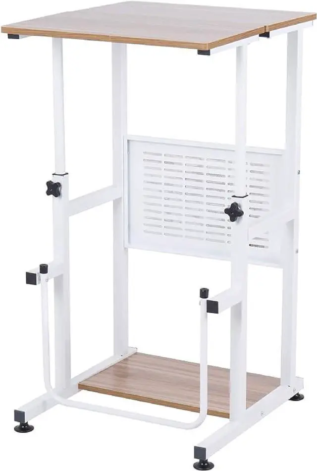 Main image of SDADI Adjustable-Height Standing Desk, 2-Mode Modern Standing and Sitting Desk, Light Grain