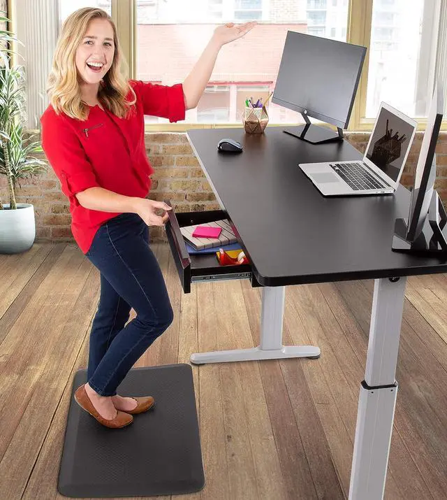 Alt view image 4 of 7 - Stand Steady Attachable Under Desk Drawer | Pull-Out Storage Organizer with Smooth Sliding Tracks | Spacious Storage Drawer Easily Mounts to Desks and Workstations (Black / 17.5 x 11.5 )