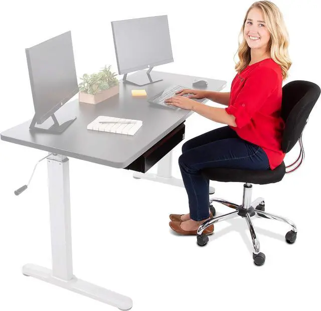 Alt view image 6 of 7 - Stand Steady Attachable Under Desk Drawer | Pull-Out Storage Organizer with Smooth Sliding Tracks | Spacious Storage Drawer Easily Mounts to Desks and Workstations (Black / 17.5 x 11.5 )