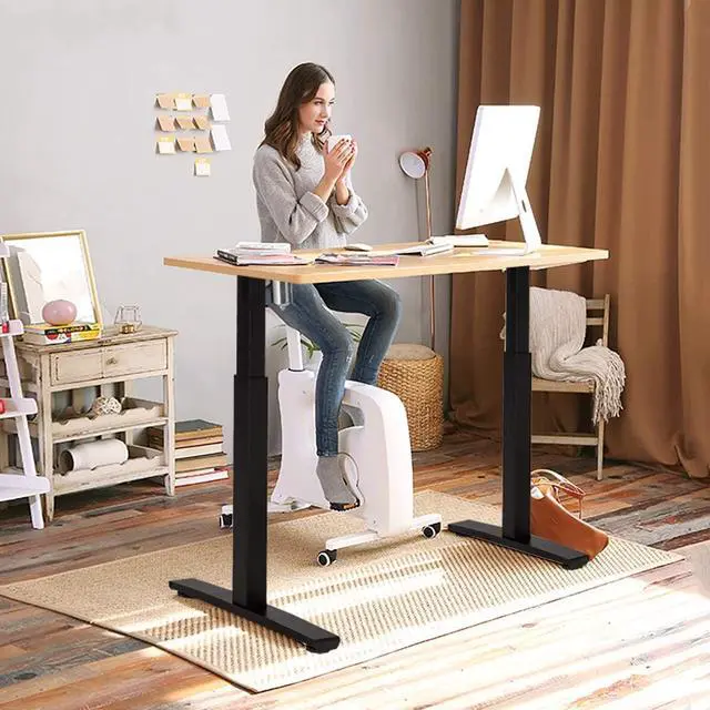 Alt view image 3 of 7 - Tangkula Electric Standing Desk Frame, Height & Width Adjustable Motorized Sit Stand Desk Base, Ergonomic Single Motor Stand Up Workstation w/Memory Controller, Standing Desk Legs