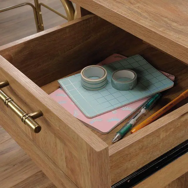 Alt view image 7 of 7 - Sauder Coral Cape L-Desk, L: 60.55" x W: 59.09" x H: 30.08", Sindoori Mango Finish