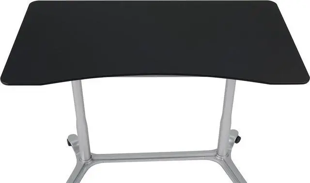 Alt view image 6 of 7 - Calico Designs 51230 Sierra Height Adjustable Desk, Silver/Black 37.5 Inch