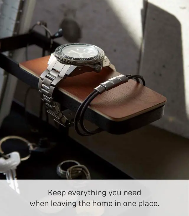 Alt view image 6 of 7 - YAMAZAKI home 2300 Desk Bar-Wood & Steel Organizer, One Size, Black