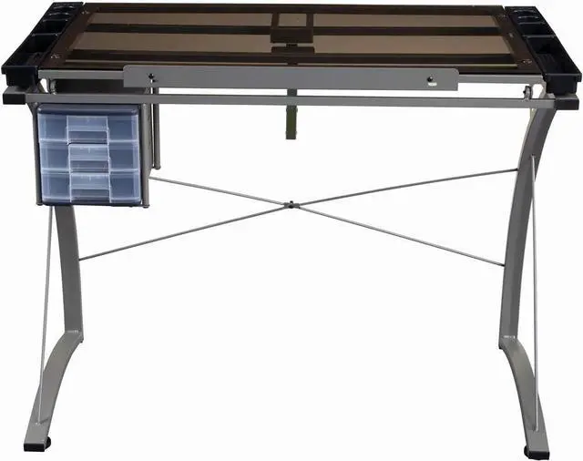 Alt view image 3 of 7 - Coaster Home Furnishings CO-800986 Drafting Desk, 41 W x 24 D x 32 H, Chrome