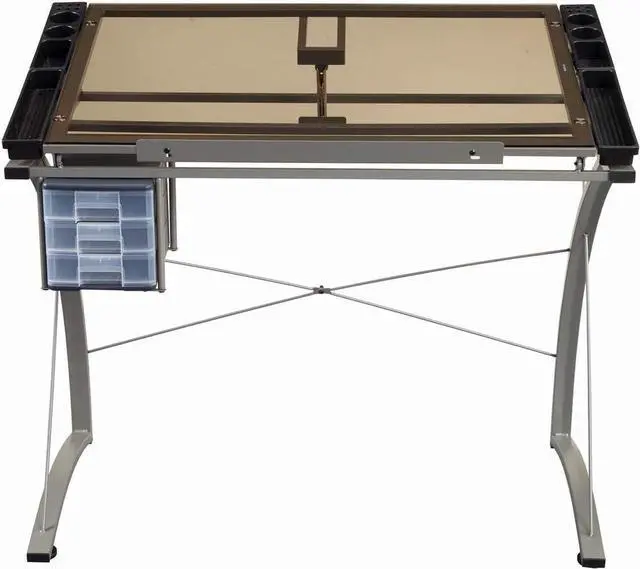 Alt view image 5 of 7 - Coaster Home Furnishings CO-800986 Drafting Desk, 41 W x 24 D x 32 H, Chrome