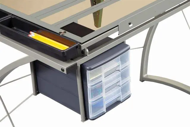Alt view image 7 of 7 - Coaster Home Furnishings CO-800986 Drafting Desk, 41 W x 24 D x 32 H, Chrome