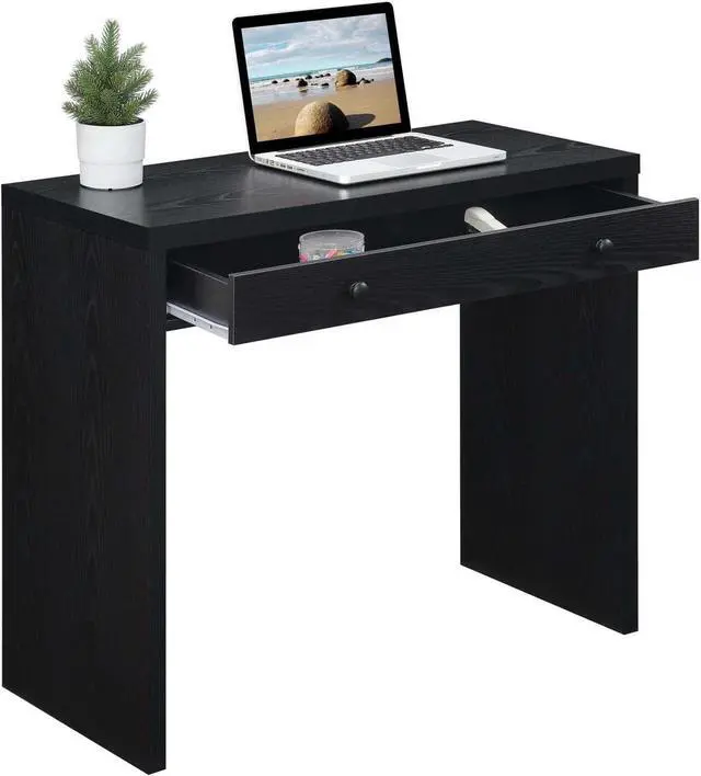 Alt view image 4 of 7 - Convenience Concepts Northfield 1 Drawer 36 inch Desk, Black