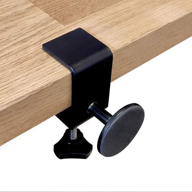 Alt view image 2 of 3 - 2 pcs Desk Table Wall Adjustable Protective Spacer, Desk Table Tops Wall Spacer (Black)
