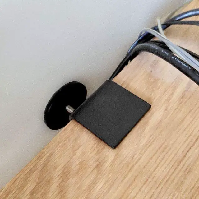 Alt view image 3 of 3 - 2 pcs Desk Table Wall Adjustable Protective Spacer, Desk Table Tops Wall Spacer (Black)