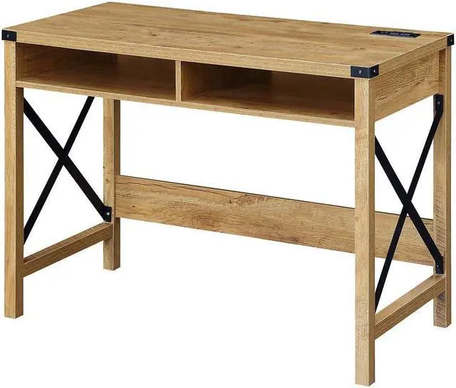 Main image of Convenience Concepts Durango Desk with Charging Station, 42", English Oak/Black