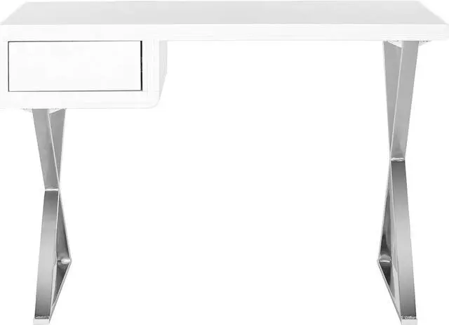 Alt view image 3 of 6 - Safavieh Home Collection Hanover Desk, White/Chrome