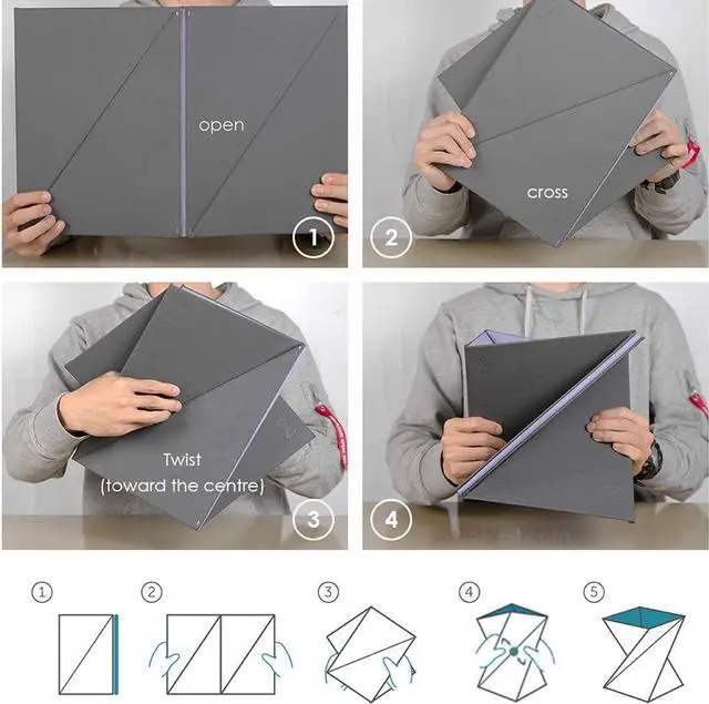 Alt view image 3 of 7 - Levit8 - The flat folding portable standing desk,Sesame,Large