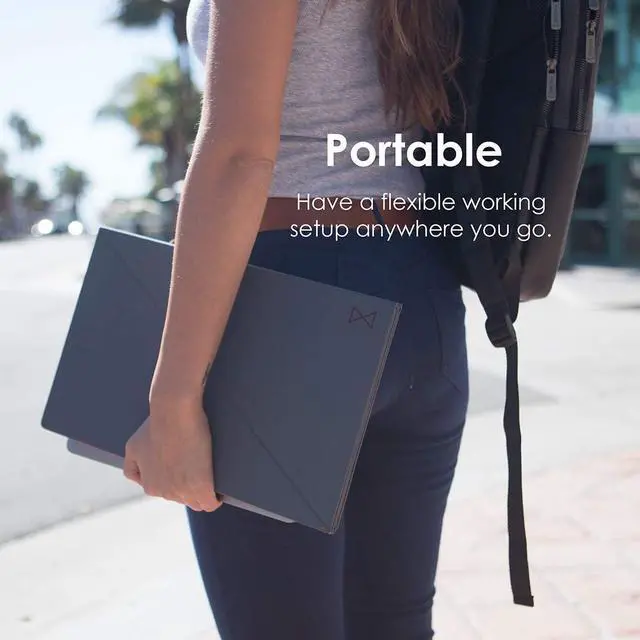Alt view image 4 of 7 - Levit8 - The flat folding portable standing desk,Sesame,Large