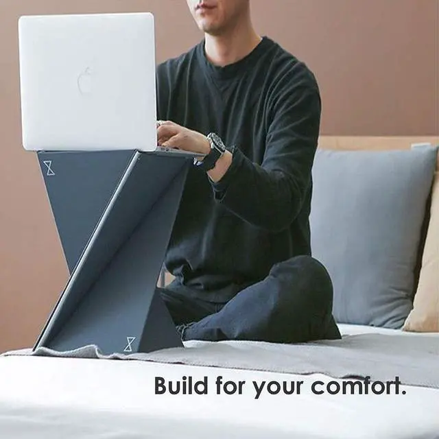 Alt view image 7 of 7 - Levit8 - The flat folding portable standing desk,Sesame,Large