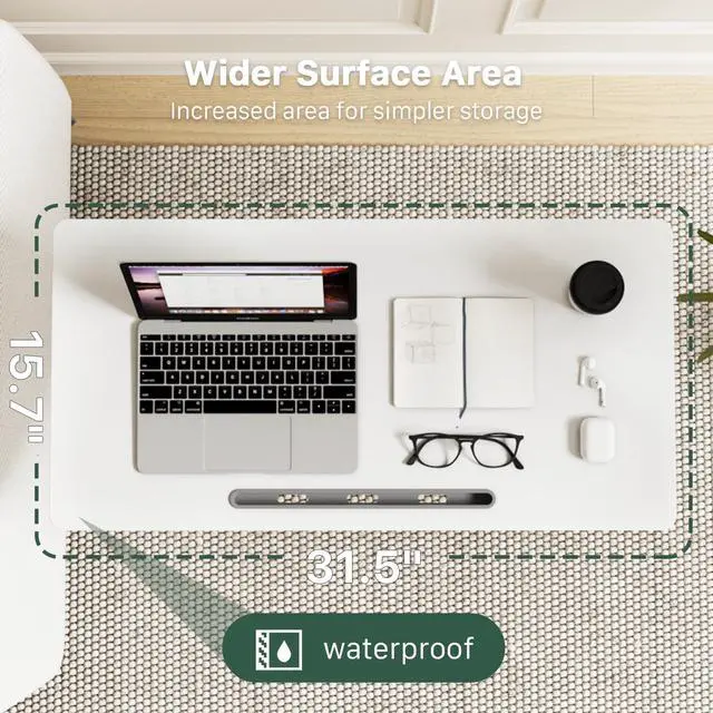 Alt view image 6 of 7 - Gibbon Mounts Mobile Standing Desk, Pneumatic Adjustable Rolling Desk(3.5ft), Portable Laptop Desk with Wheels, Overbed Bedside Table Laptop Table for Couch, Home, Office, White