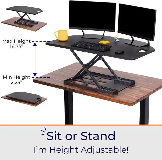 Alt view image 4 of 7 - Stand Steady X-Elite Pro Corner Standing Desk | 40 Inch Corner Sit to Stand Desk Converter Ideal for Cubicles and L Shaped Desks! Easy Height-Adjustable and Fully Assembled!