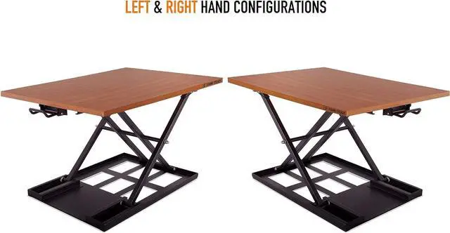 Alt view image 7 of 7 - Stand Steady X-Elite Pro Standing Desk Converter | Instantly Convert Any Desk into a Stand Up Desk | Easy Lift Height Adjustable Standing Desk | No Assembly Required (28 x 20 / Cherry)