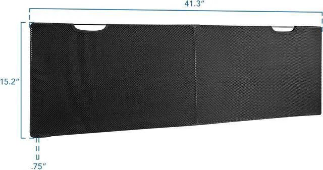 Alt view image 2 of 7 - MOUNT-IT! Under Desk Privacy Panel for Sit Stand Workstations [41 Inches Wide], with Cable Management and Organizer Pockets, Modesty Desk Skirt for Home and Office (Black)