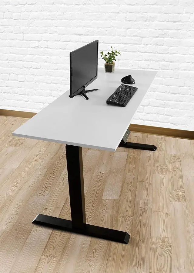 Alt view image 2 of 6 - TechOrbits Electric Standing Desk Frame - Two Leg Motorized Stand Up Desk Base - Sit Stand Desk with Memory Settings and Telescopic Height Adjustment (Black)