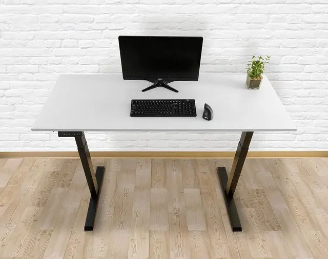 Alt view image 6 of 6 - TechOrbits Electric Standing Desk Frame - Two Leg Motorized Stand Up Desk Base - Sit Stand Desk with Memory Settings and Telescopic Height Adjustment (Black)
