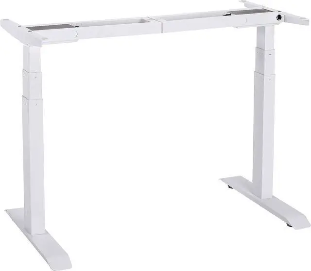 Main image of UNICOO - Electric Stand Up Desk Frame with Dual Motor, 3 Stage Up Lifting Legs, Rise UP Electric Adjustable Height and Width Standing Desk Frame with 4 Memory Keypad (Dual Motor Frame - White)