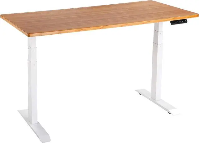 Alt view image 5 of 7 - UNICOO - Electric Stand Up Desk Frame with Dual Motor, 3 Stage Up Lifting Legs, Rise UP Electric Adjustable Height and Width Standing Desk Frame with 4 Memory Keypad (Dual Motor Frame - White)