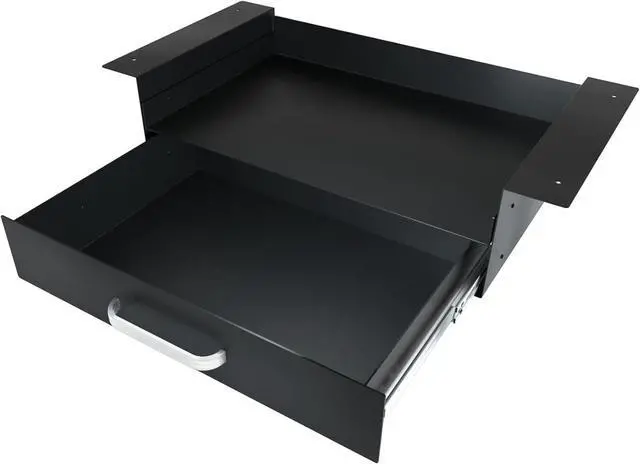 Main image of GOME Under Desk Drawer Storage with Laptop/Book/Folders Shelf, Double Layer Easy Slide-Out Undermount Drawer Organizer with Ball Sliding Track for Home Office Sit-Stand Workstation