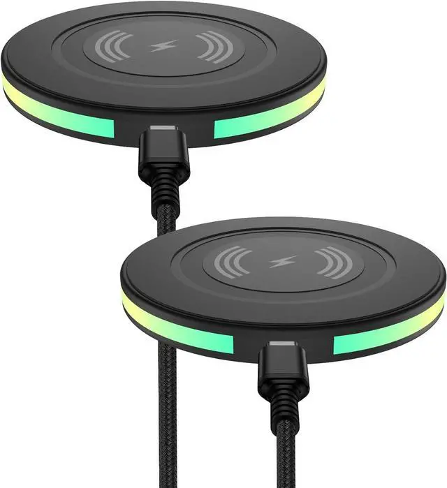 Main image of 2Pack 15w Phone Wireless Charging Pad for Google Pixel 8 8 Pro 7 pro 7a 7 6 pro, QI Wireless Charger Station Cargador Inalambrico for Android Samsung Galaxy S24 S23 + S22 Ultra Apple iPhone 15 14 13