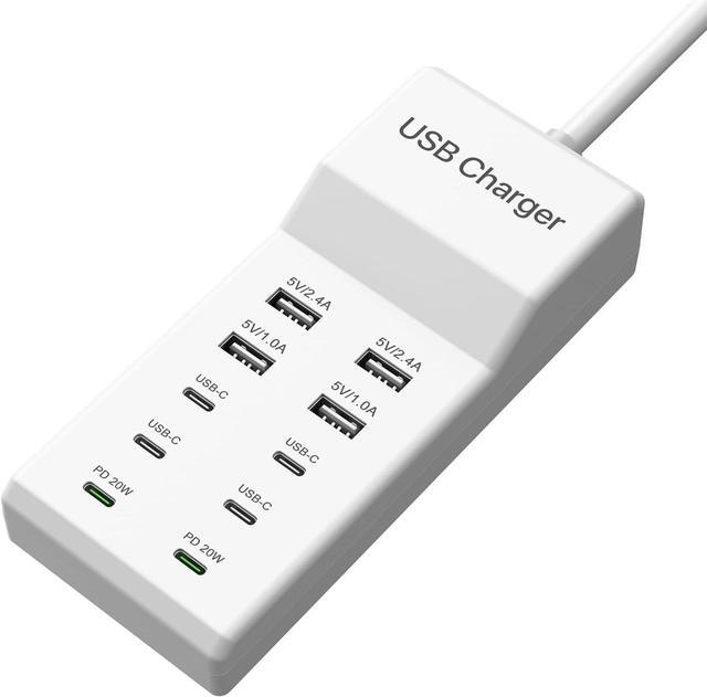 Main image of USB C Charging Station,10 Ports USB C Charger Dock Desktop 100W Multi Port with PD Fast Charger, Compatible with iPhone 14/13/12/11/ S23/S22/S21/Tablet/Watch/Headphones