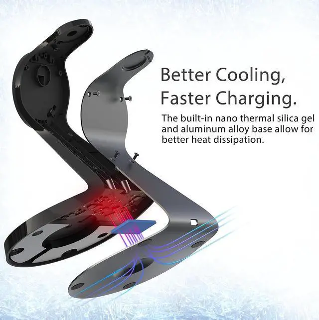 Alt view image 6 of 6 - 3 in 1 Charging Station for  Devices Mag-Safe Charger Stand Fast Charging Wireless Charger for iPhone 16/15/14/13/12 Series & AirPods & iWatch(USB-C Charger Included)