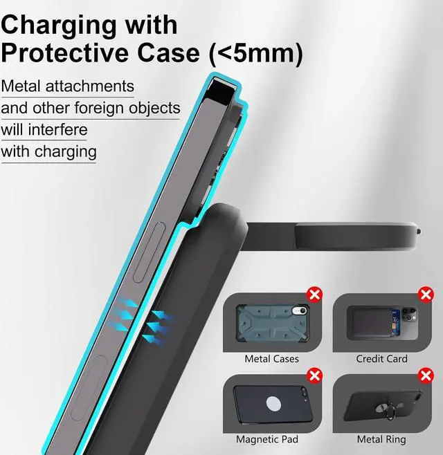 Alt view image 7 of 7 - Wireless Charging Station for iPhone, Travel Portable Wireless Charger Stand for iPhone 15 Pro Max/14/13/12/11 Series, iWatch Charger for Apple Watch Ultra 2/9/8/7/6/5/SE, for Airpods Pro2