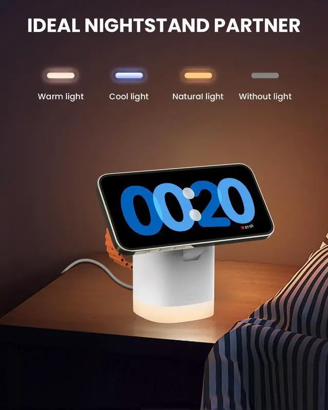 Alt view image 5 of 7 - Wireless Charging Station for iPhone Mag-Safe: 3-in-1 Foldable Charger Phone Stand Charger for iPhone 16/15/14/13/12 Pro/Max/Plus - for AirPods - for  Watch 2-10/Ultra