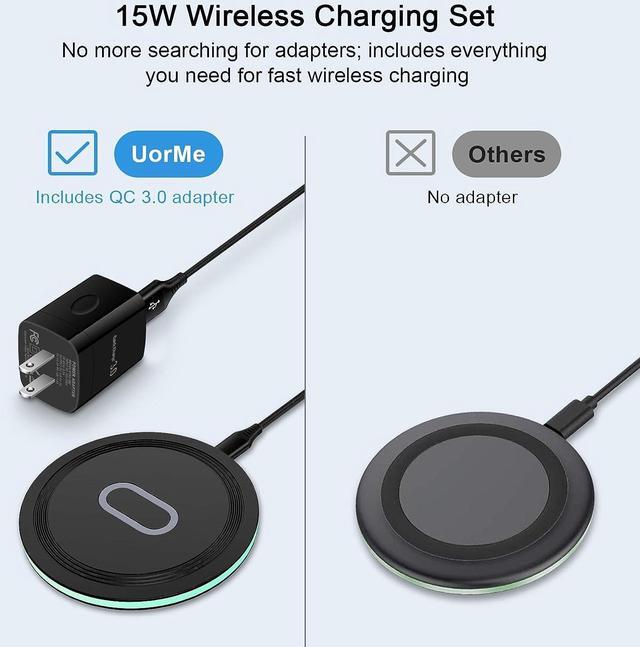 Alt view image 4 of 7 - Wireless Charger Samsung Fast Charging Pad for Samsung Galaxy S25 Ultra/S24 FE/S23 Ultra/S22/S21/Z Flip 6 5,15W Wireless Charging Station Charger Mat and QC Adapter for Google Pixel 9 8a 7a 8 7 Pro