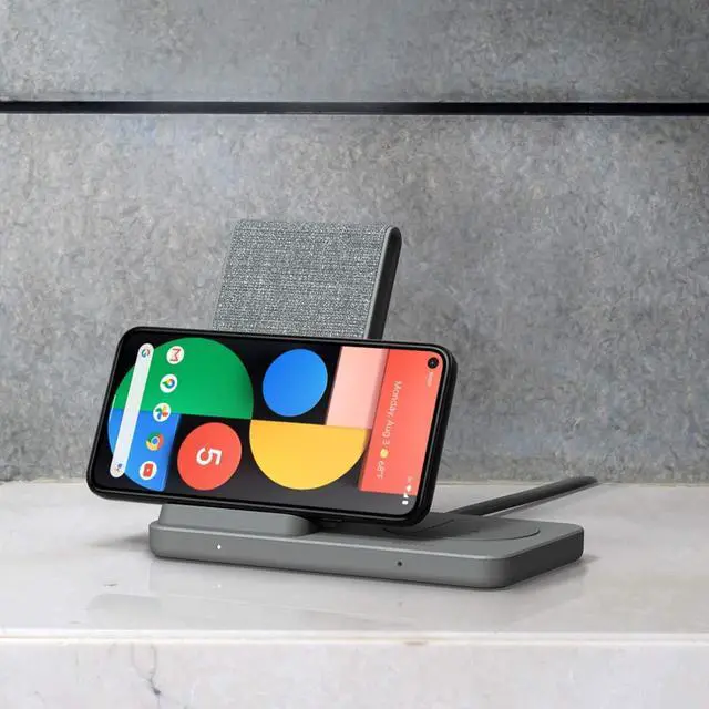 Alt view image 6 of 6 - iOttie iON Wireless Duo CERTIFIED BY GOOGLE 10W Stand + 5W Pad Qi-Certified Charger | MADE FOR GOOGLE | Compatible with Google, Google Pixel, Pixel Buds | Includes Power Cable & Adapter | Dark Grey